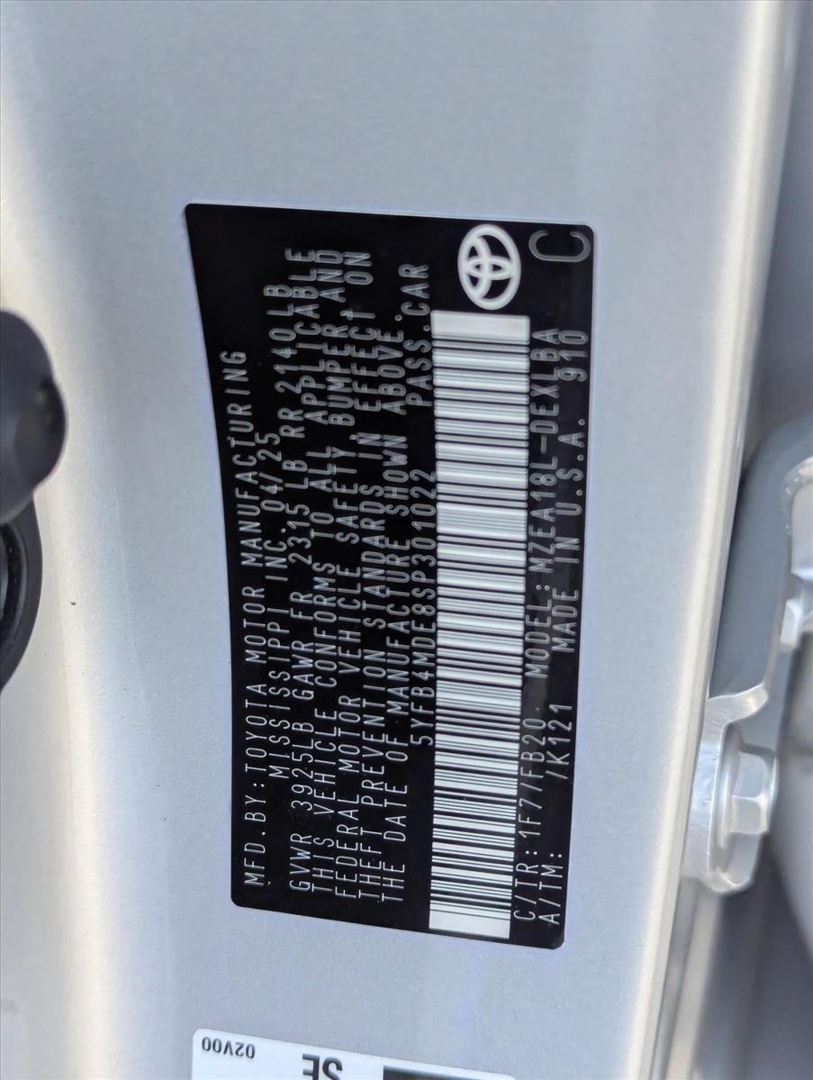 2025 Toyota Corolla LE CVT (Natl)