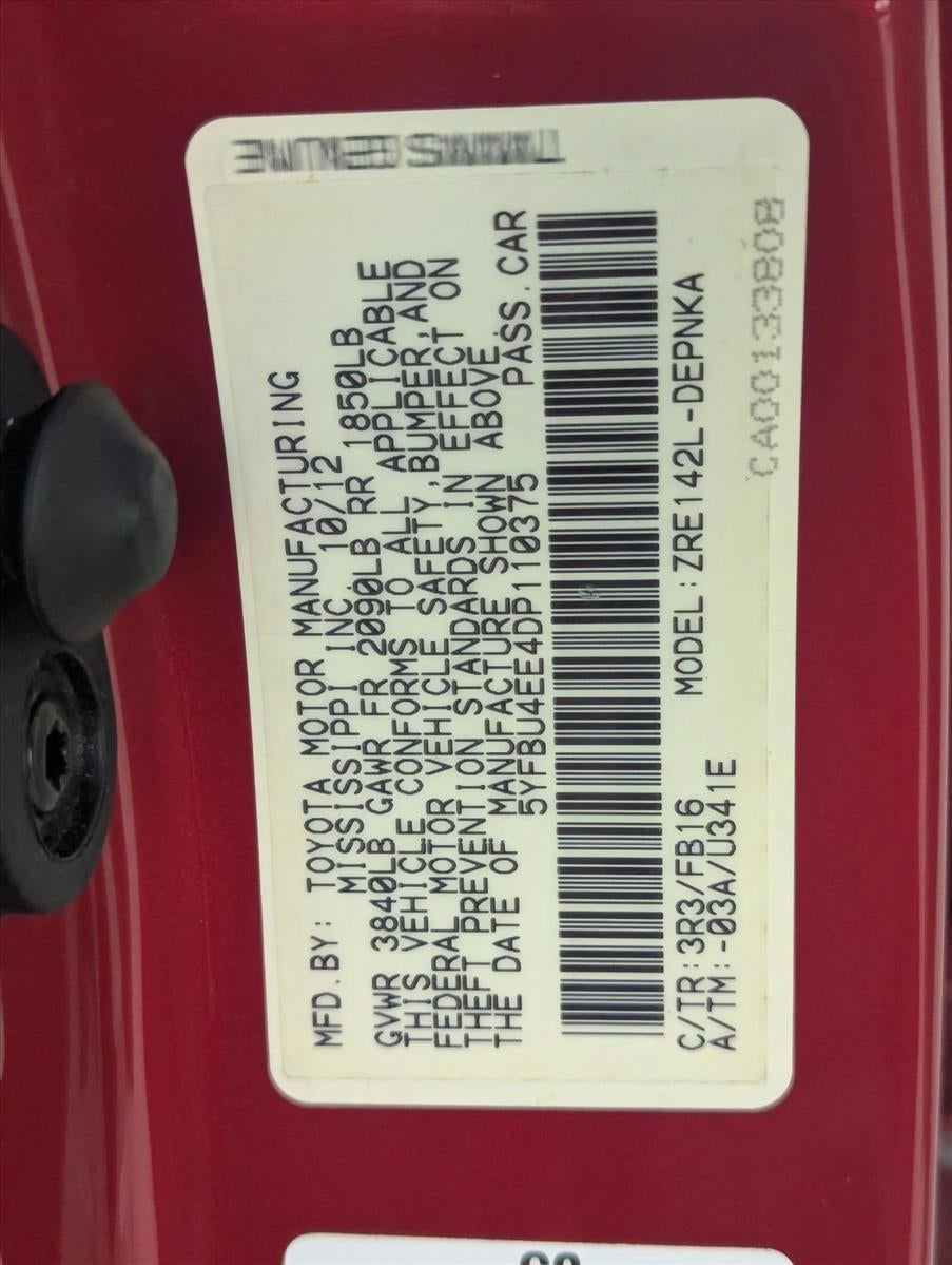 2013 Toyota Corolla 4dr Sdn Auto LE (Natl)