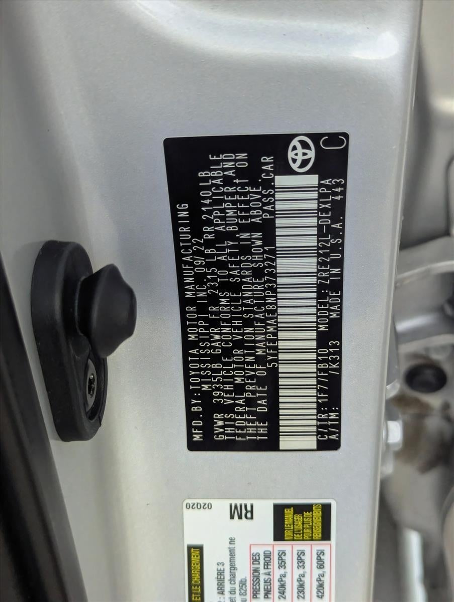 2022 Toyota Corolla LE CVT (Natl)