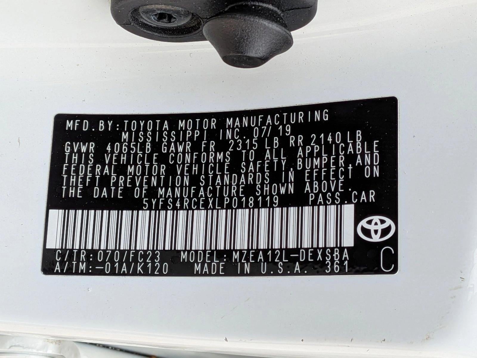 2020 Toyota Corolla SE CVT (Natl)