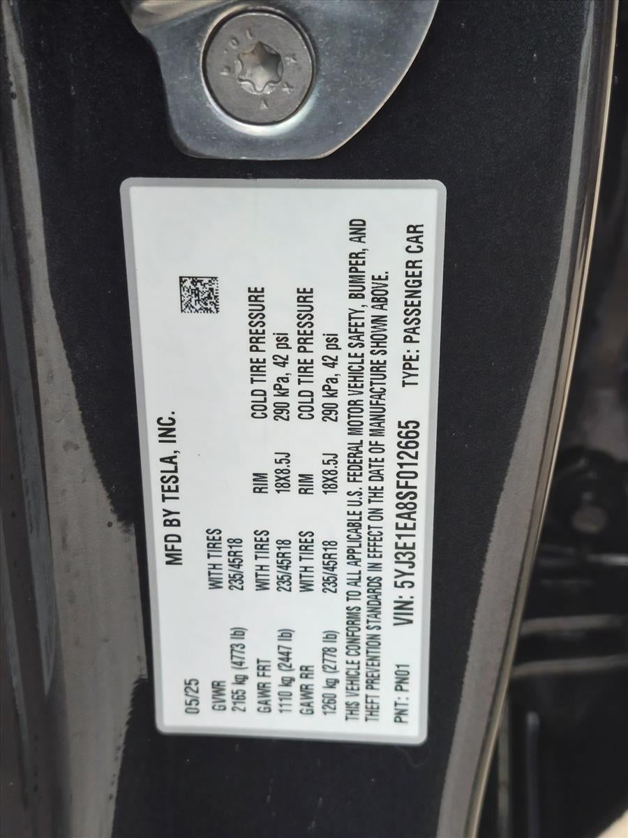 2025 Tesla Model 3 Long Range RWD
