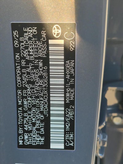 2026 Toyota Prius Plug-In Hybrid XSE (Natl)
