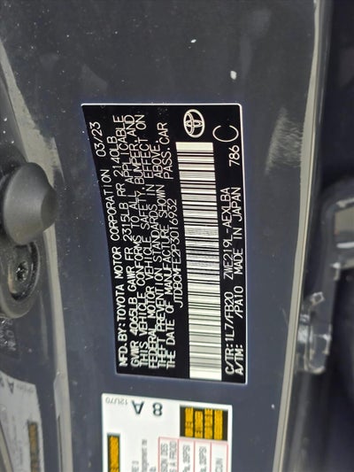 2023 Toyota Corolla Hybrid LE FWD (Natl)