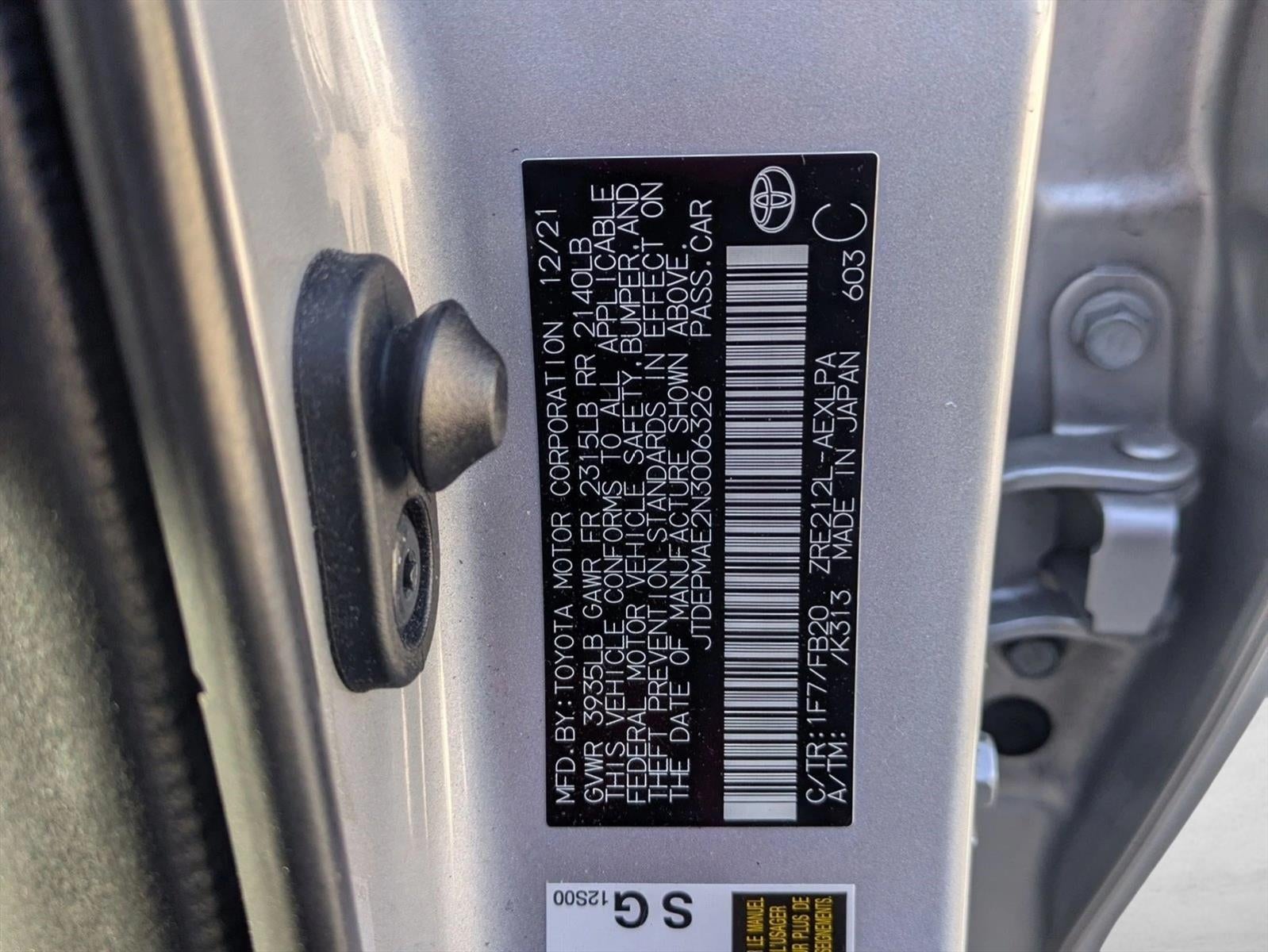 2022 Toyota Corolla LE CVT (Natl)