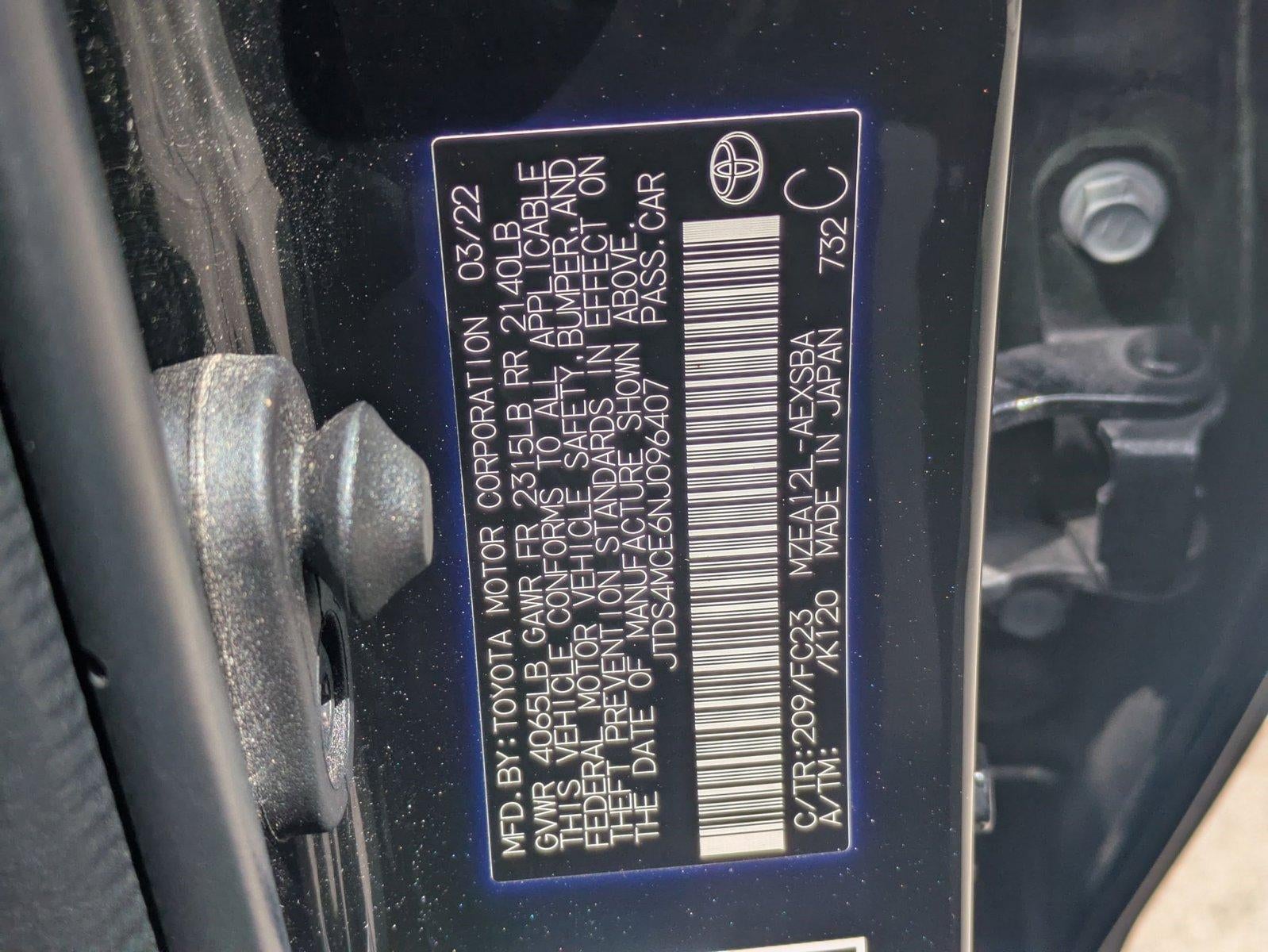 2022 Toyota Corolla SE CVT (Natl)