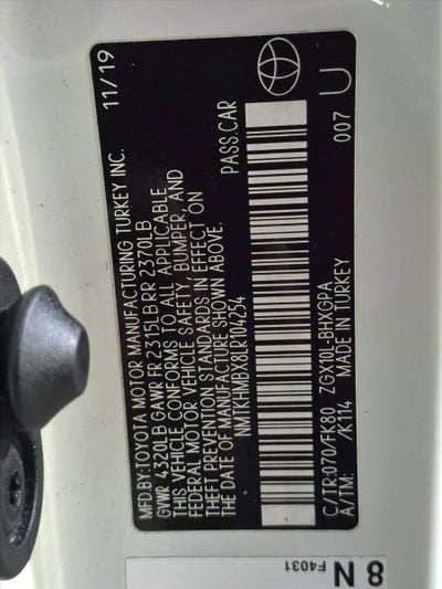 2020 Toyota C-HR XLE FWD (Natl)