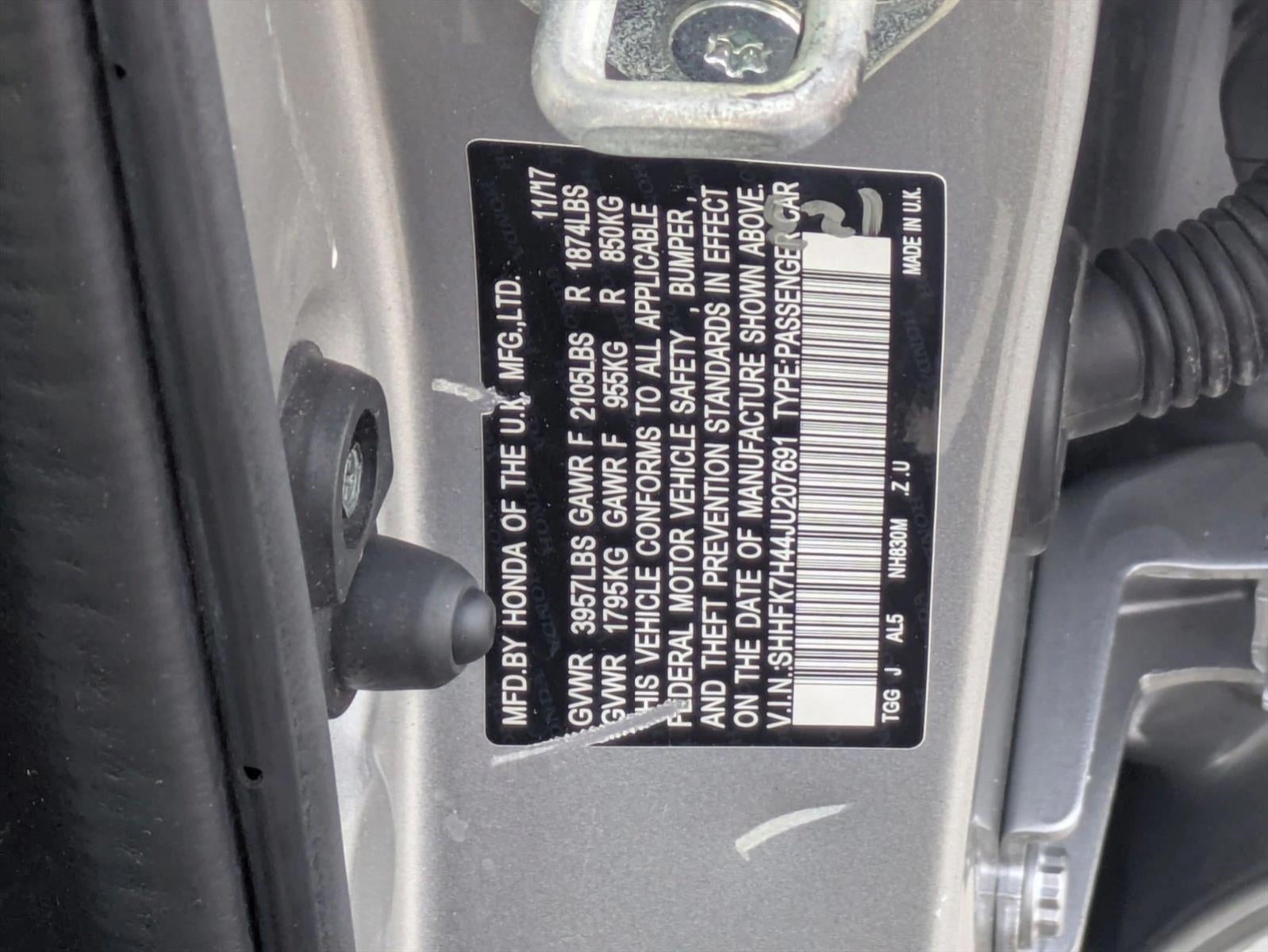 2018 Honda Civic Hatchback Sport CVT