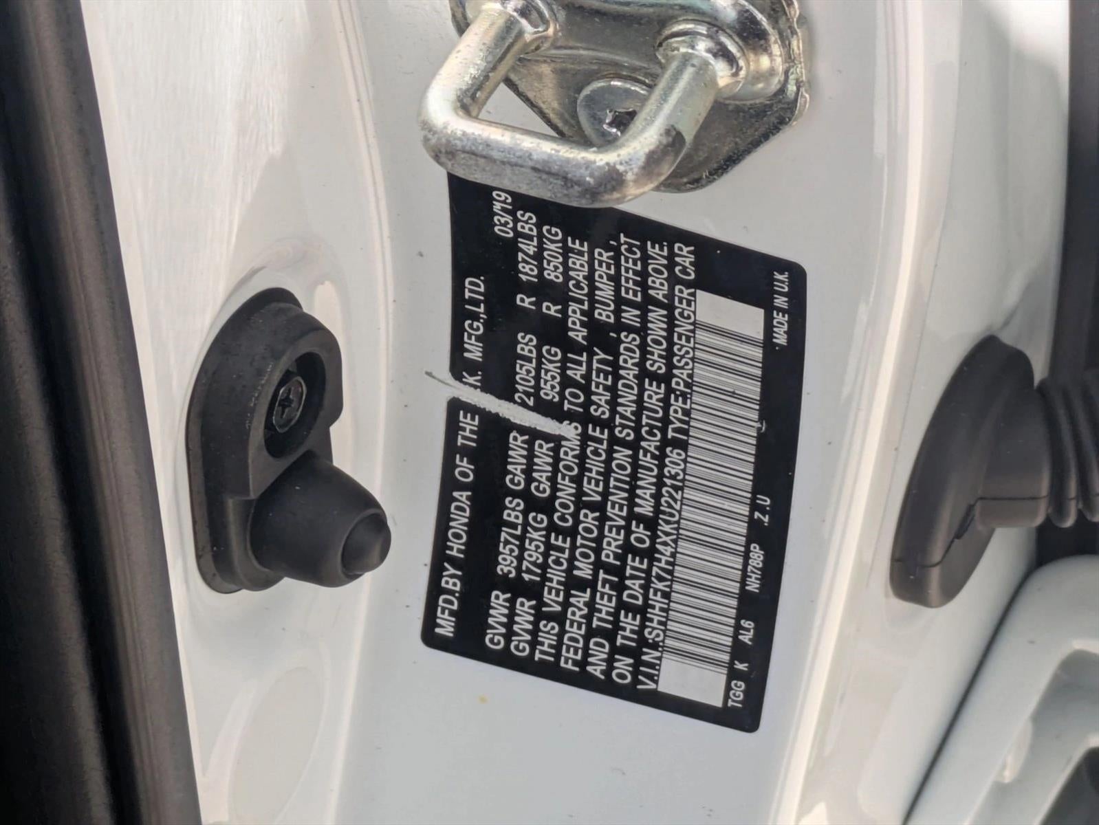 2019 Honda Civic Hatchback Sport CVT