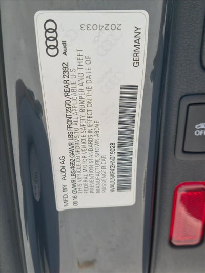 2017 Audi A4 2.0 TFSI Auto Premium Plus FWD
