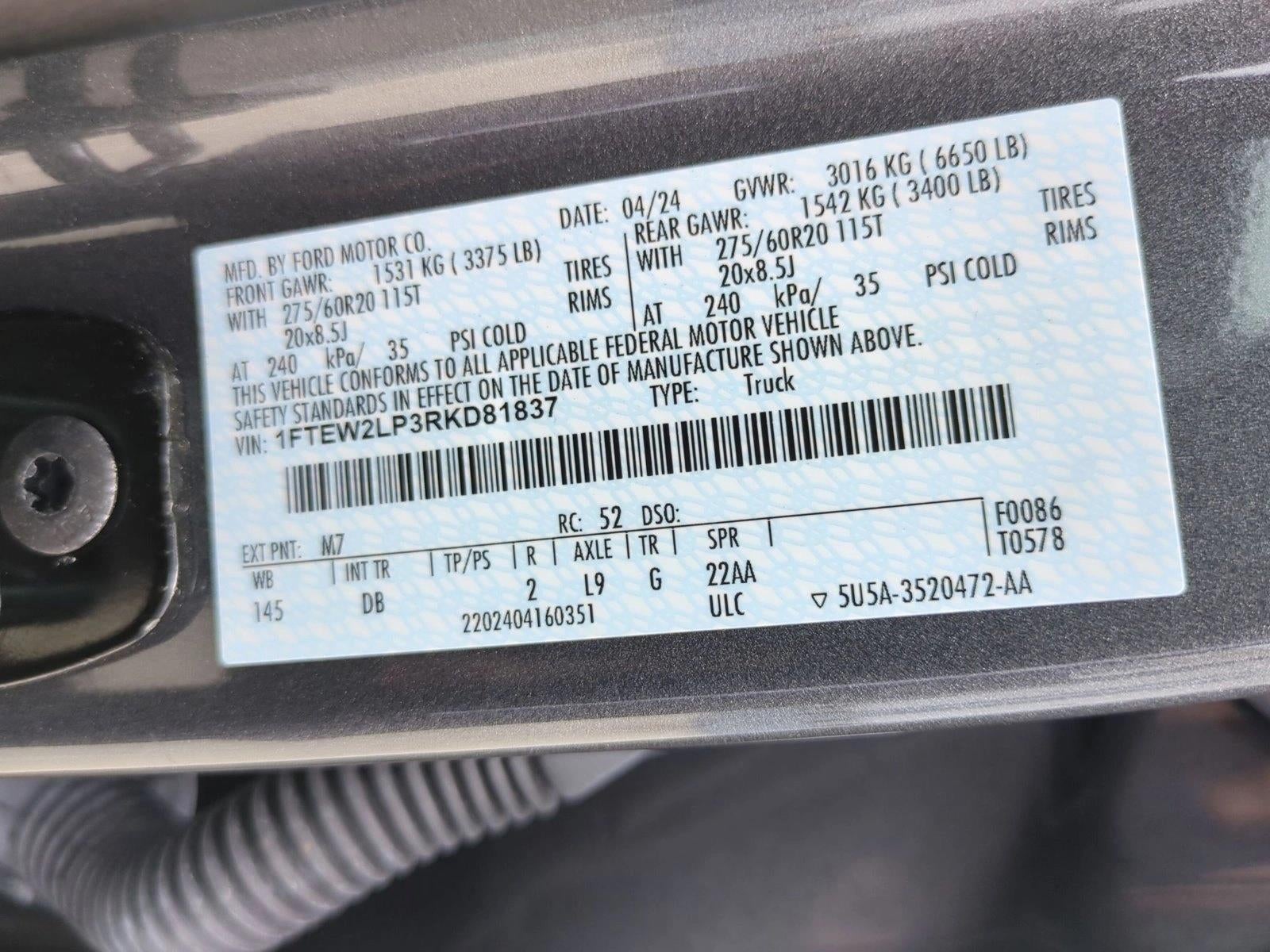 2024 Ford F-150 STX 4WD SuperCrew 5.5' Box