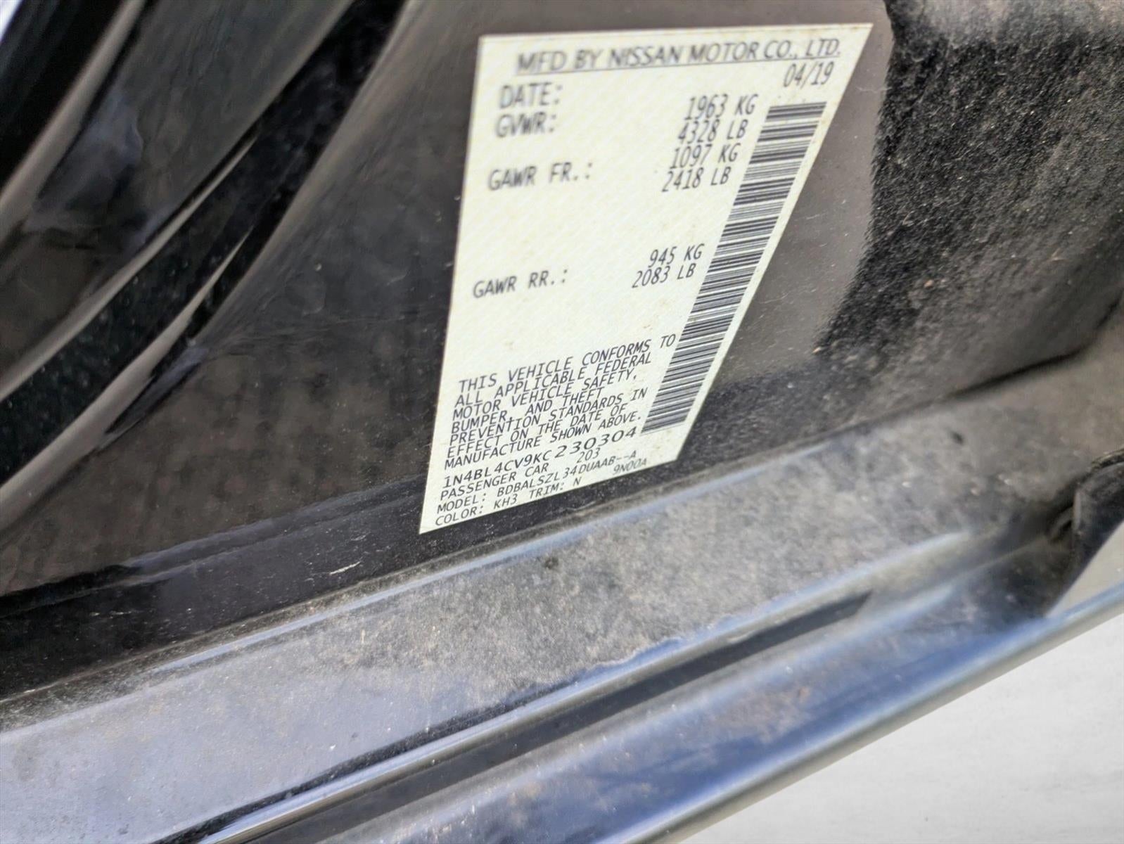 2019 Nissan Altima 2.5 SR Sedan