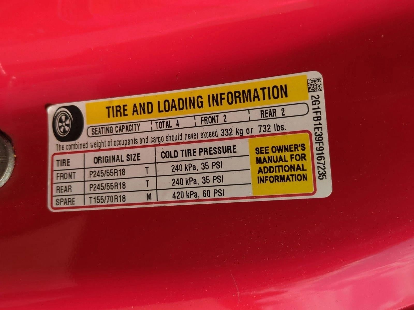 2015 Chevrolet Camaro 2dr Cpe LS w/2LS