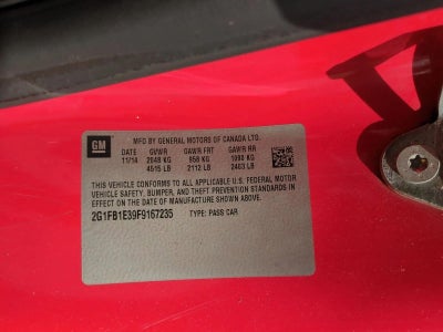 2015 Chevrolet Camaro 2dr Cpe LS w/2LS