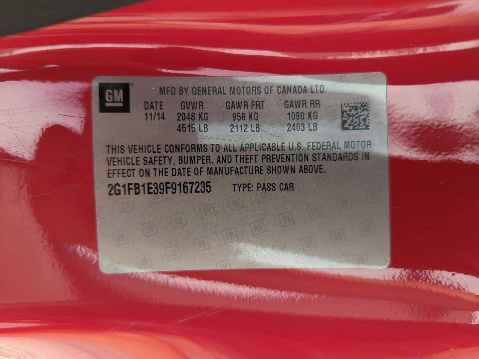 2015 Chevrolet Camaro 2dr Cpe LS w/2LS