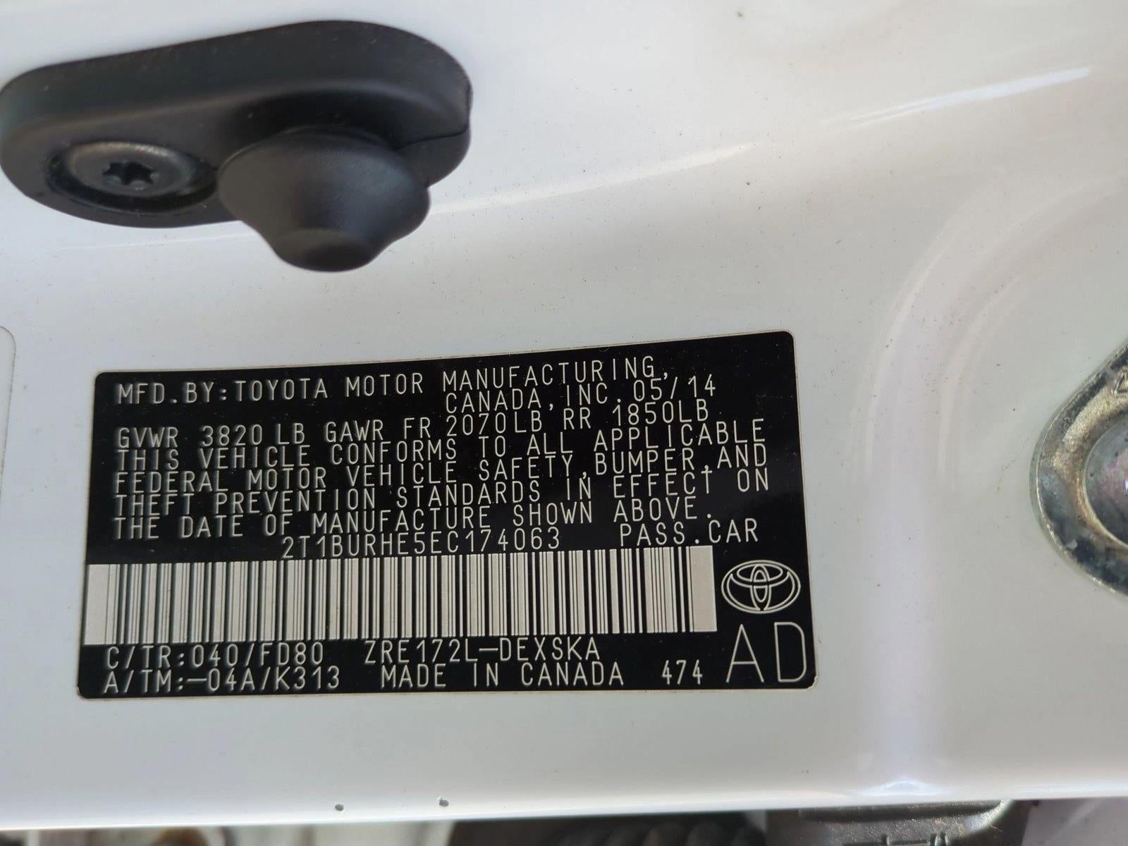 2014 Toyota Corolla 4dr Sdn CVT Auto S (Natl)