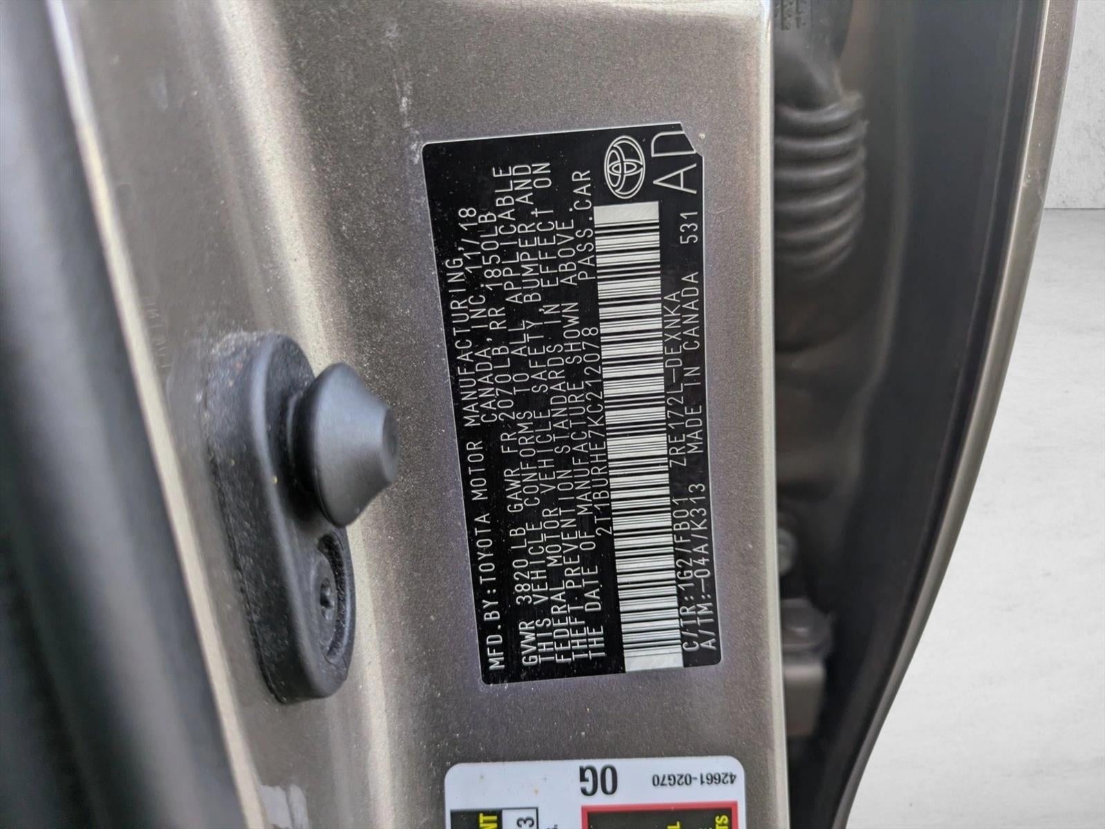 2019 Toyota Corolla LE CVT (Natl)