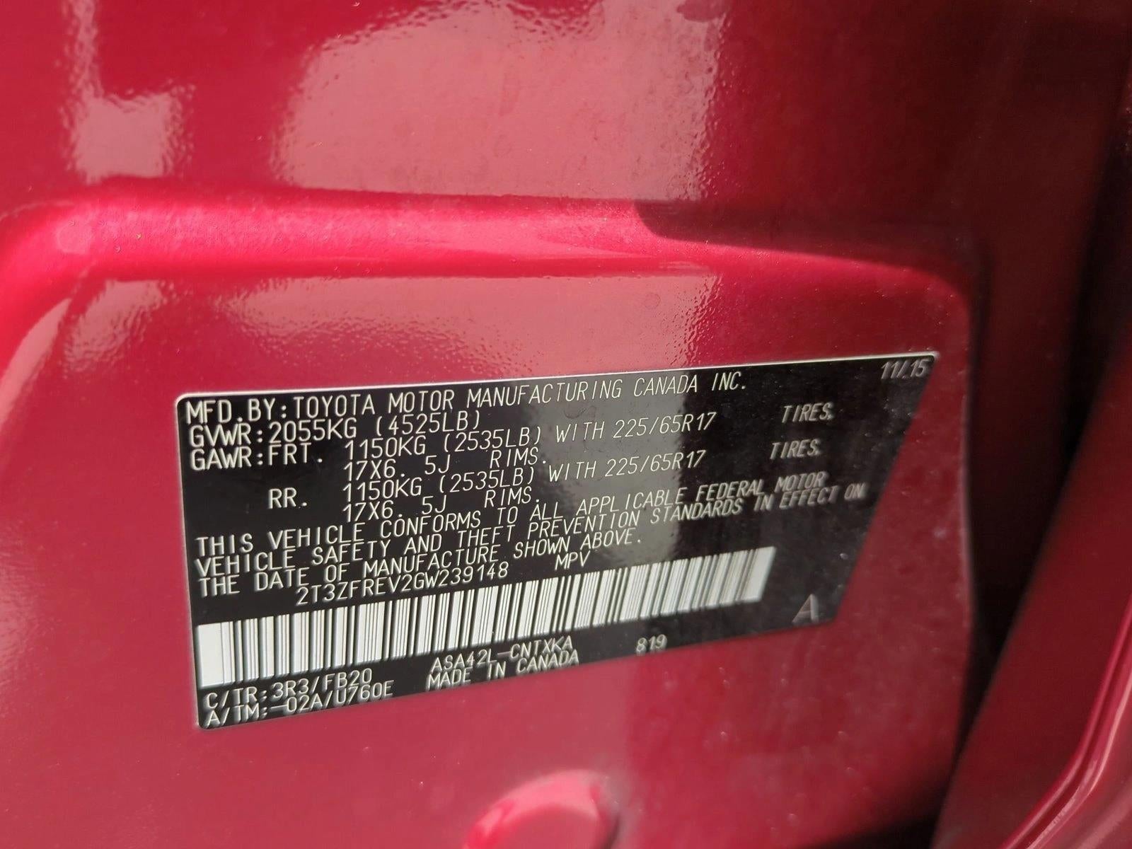 2016 Toyota RAV4 FWD 4dr LE (GS)