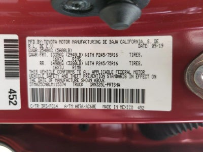 2020 Toyota Tacoma 2WD 2WD SR5 Double Cab 5' Bed V6 AT (GS)