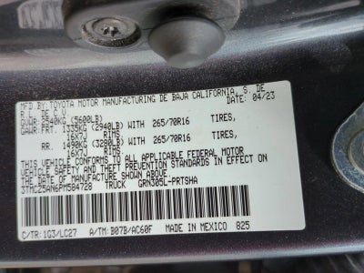 2023 Toyota Tacoma 4WD 4WD TRD Off Road Double Cab 5' Bed V6 AT (Natl)