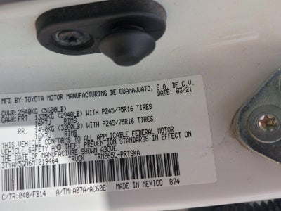 2021 Toyota Tacoma 2WD 2WD SR Double Cab 5' Bed I4 AT (GS)