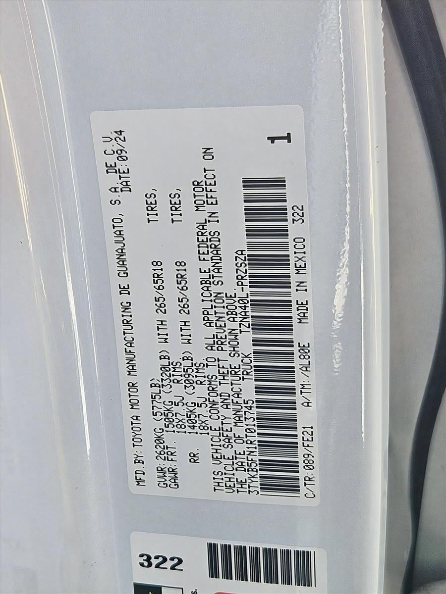 2024 Toyota Tacoma 2WD 2WD TRD Sport Double Cab 5' Bed AT (Natl)