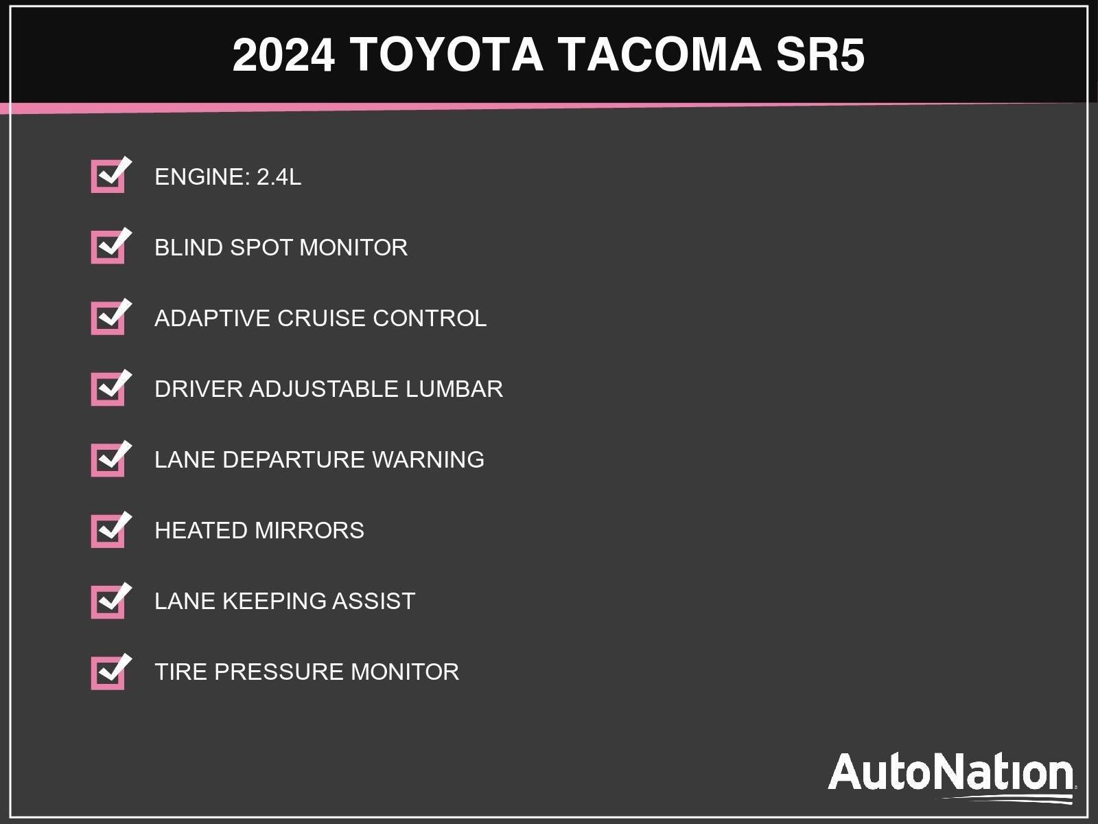 2024 Toyota Tacoma 4WD 4WD SR5 Double Cab 5' Bed AT (GS)