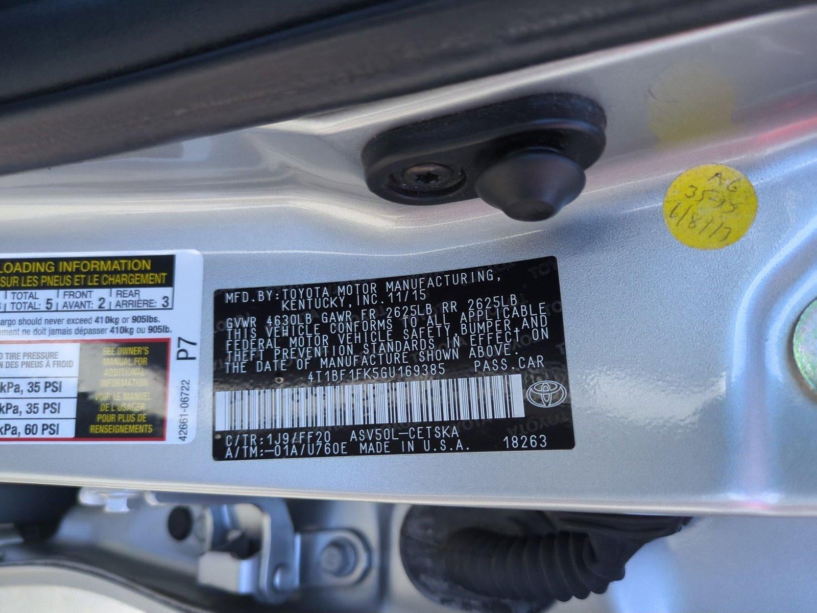 2016 Toyota Camry 4dr Sdn I4 Auto SE (SE)