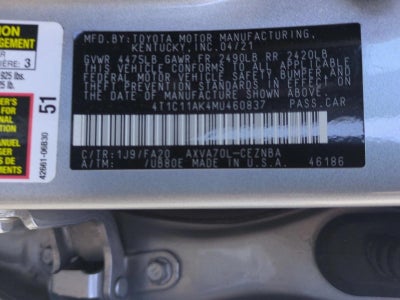 2021 Toyota Camry LE Auto (SE)