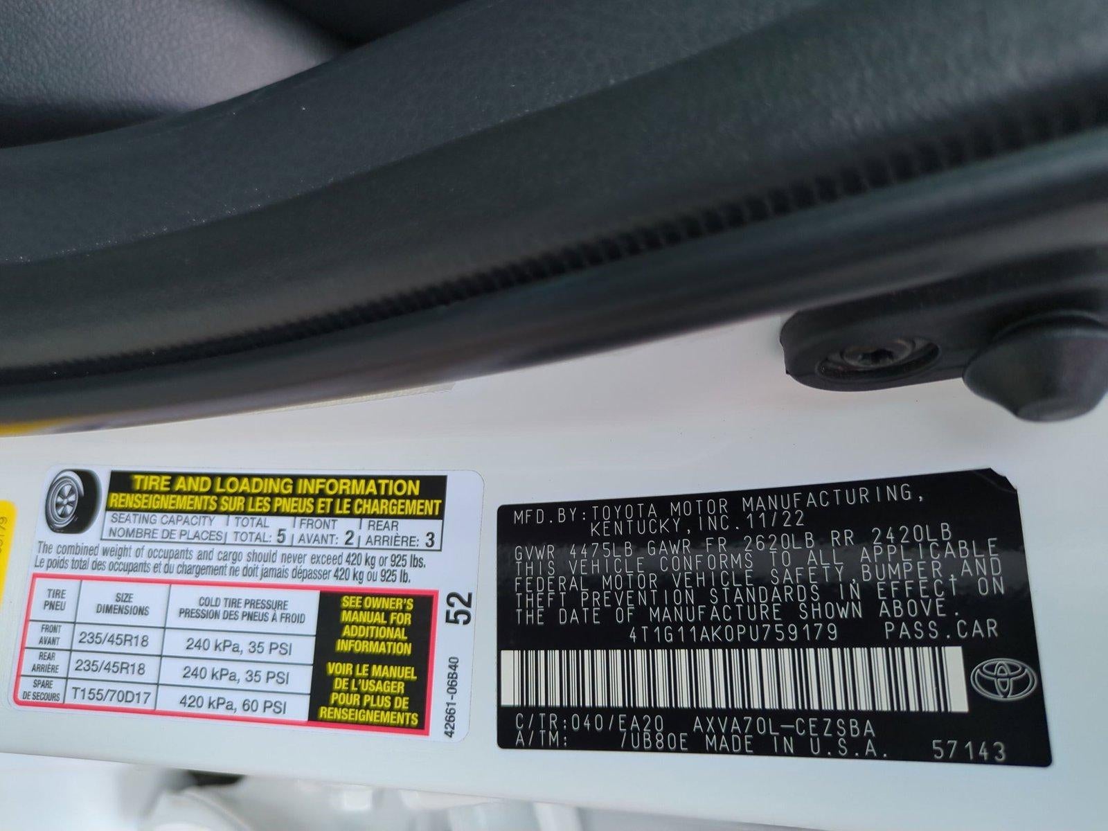 2023 Toyota Camry SE Auto (SE)