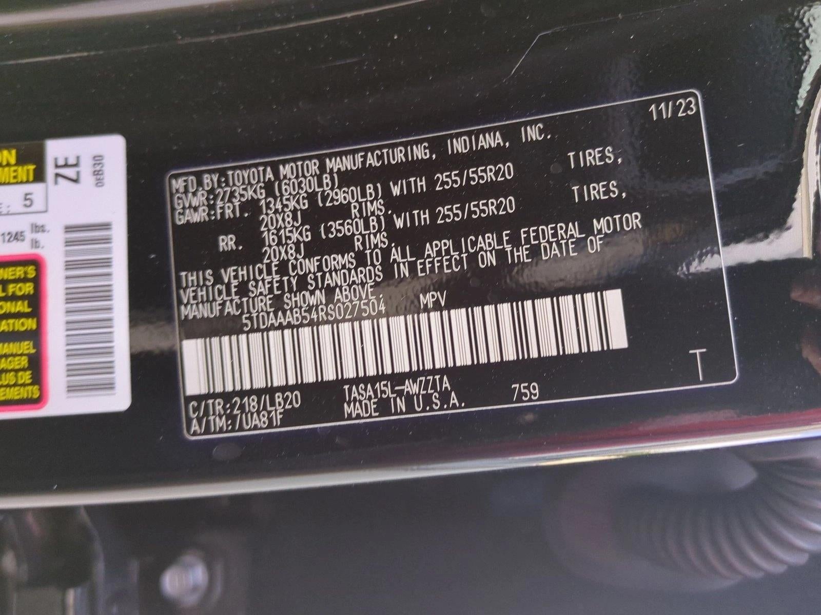 2024 Toyota Grand Highlander Platinum AWD (Natl)