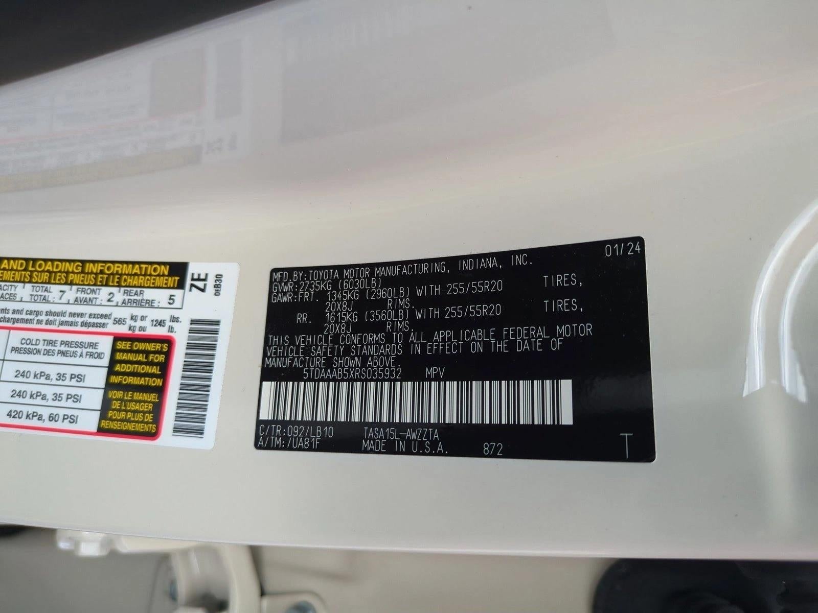 2024 Toyota Grand Highlander Platinum AWD (Natl)