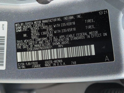 2022 Toyota Highlander L FWD (Natl)