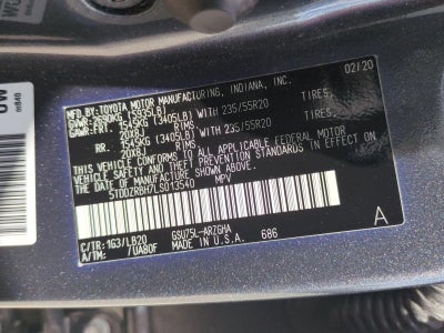 2020 Toyota Highlander Limited AWD (Natl)