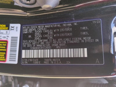 2024 Toyota Highlander XSE FWD (Natl)