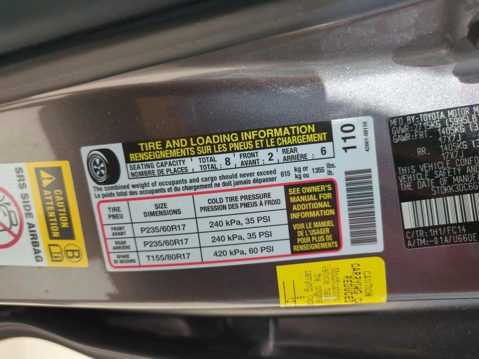 2016 Toyota Sienna 5dr 8-Pass Van LE FWD (GS)
