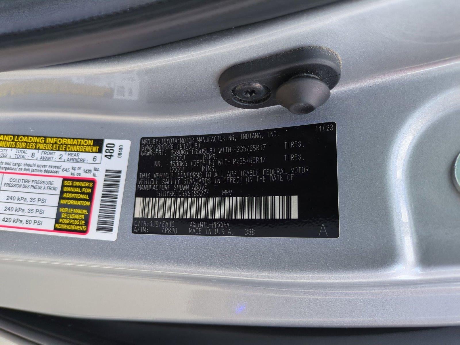 2024 Toyota Sienna XLE FWD 8-Passenger (Natl)