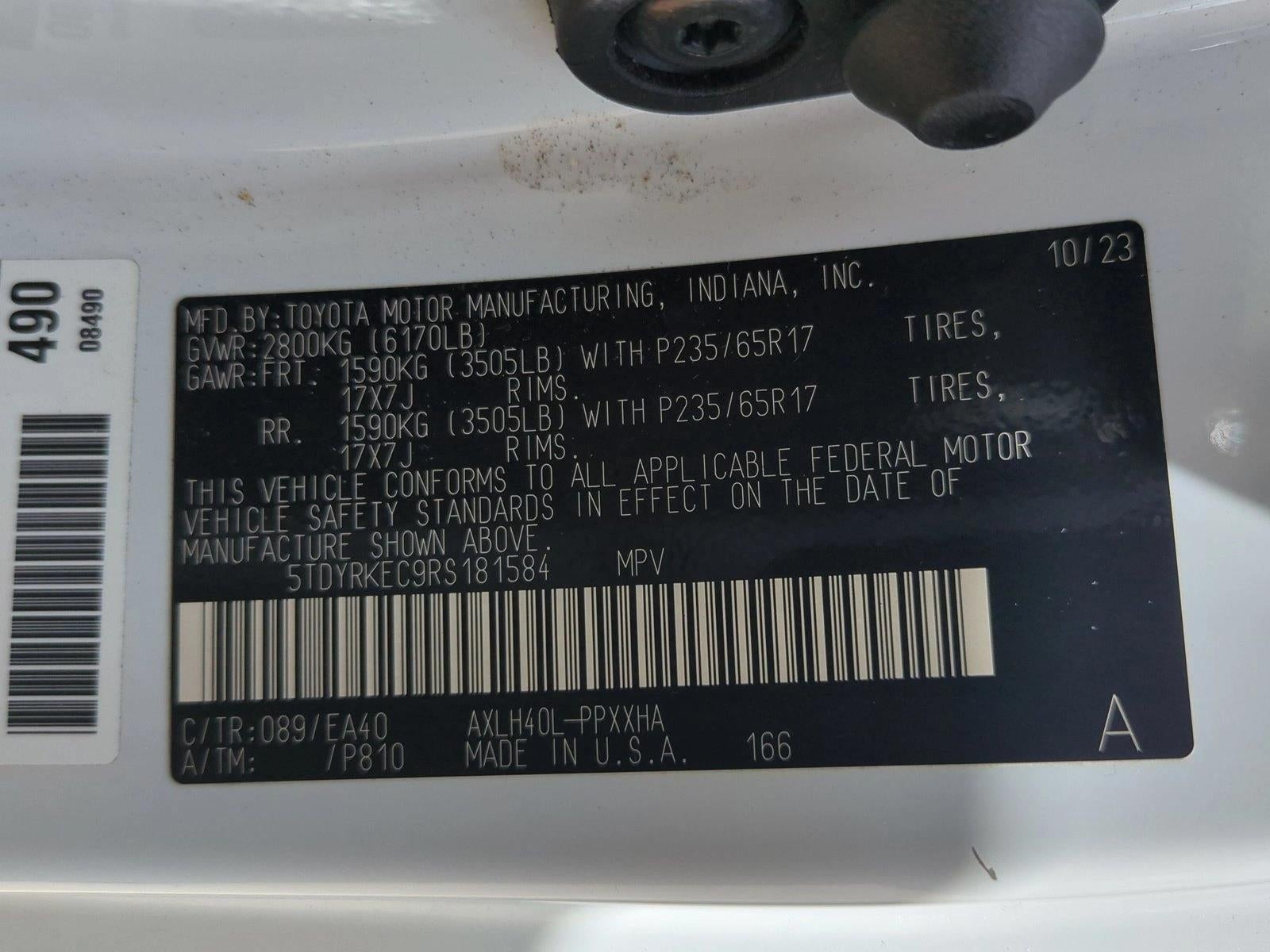 2024 Toyota Sienna XLE FWD 8-Passenger (Natl)