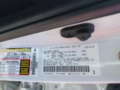 2020 Toyota Tacoma 4WD 4WD TRD Off Road Double Cab 5' Bed V6 AT (Natl)