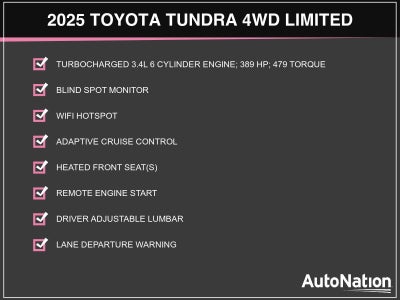 2025 Toyota Tundra 4WD 4WD Limited CrewMax 5.5' Bed (Natl)
