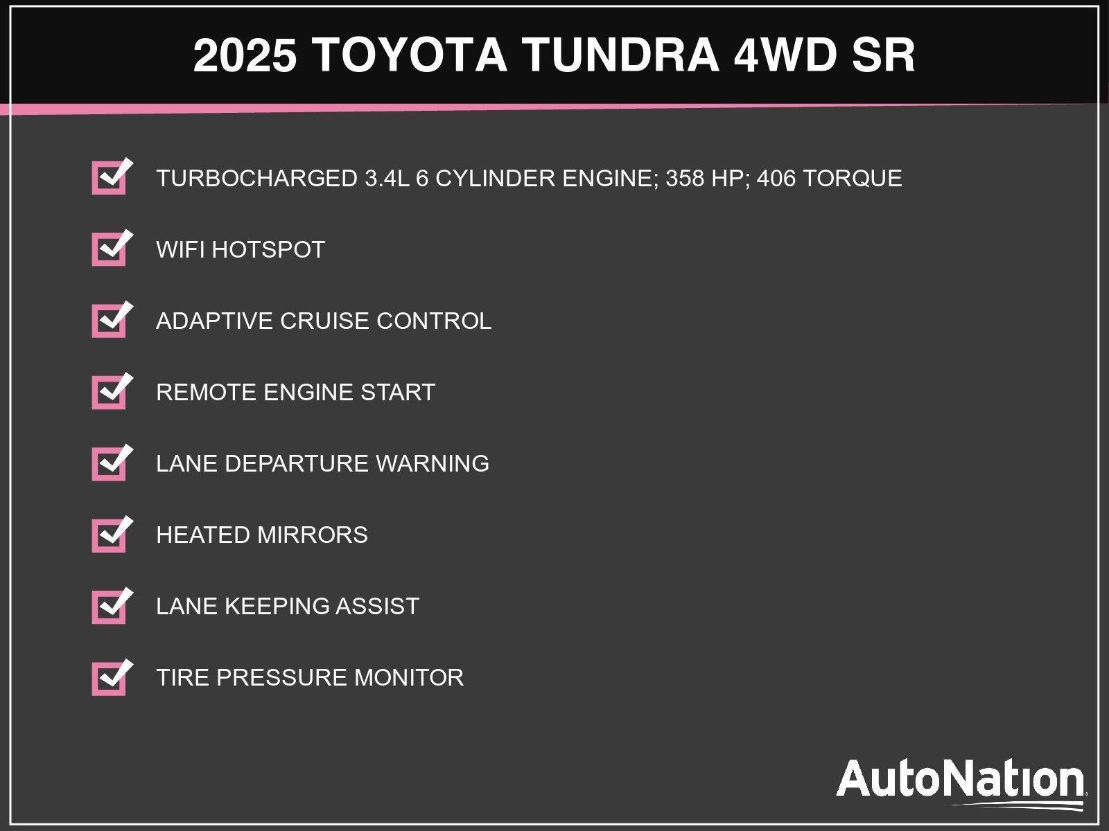 2025 Toyota Tundra 4WD 4WD SR CrewMax 5.5' Bed (Natl)