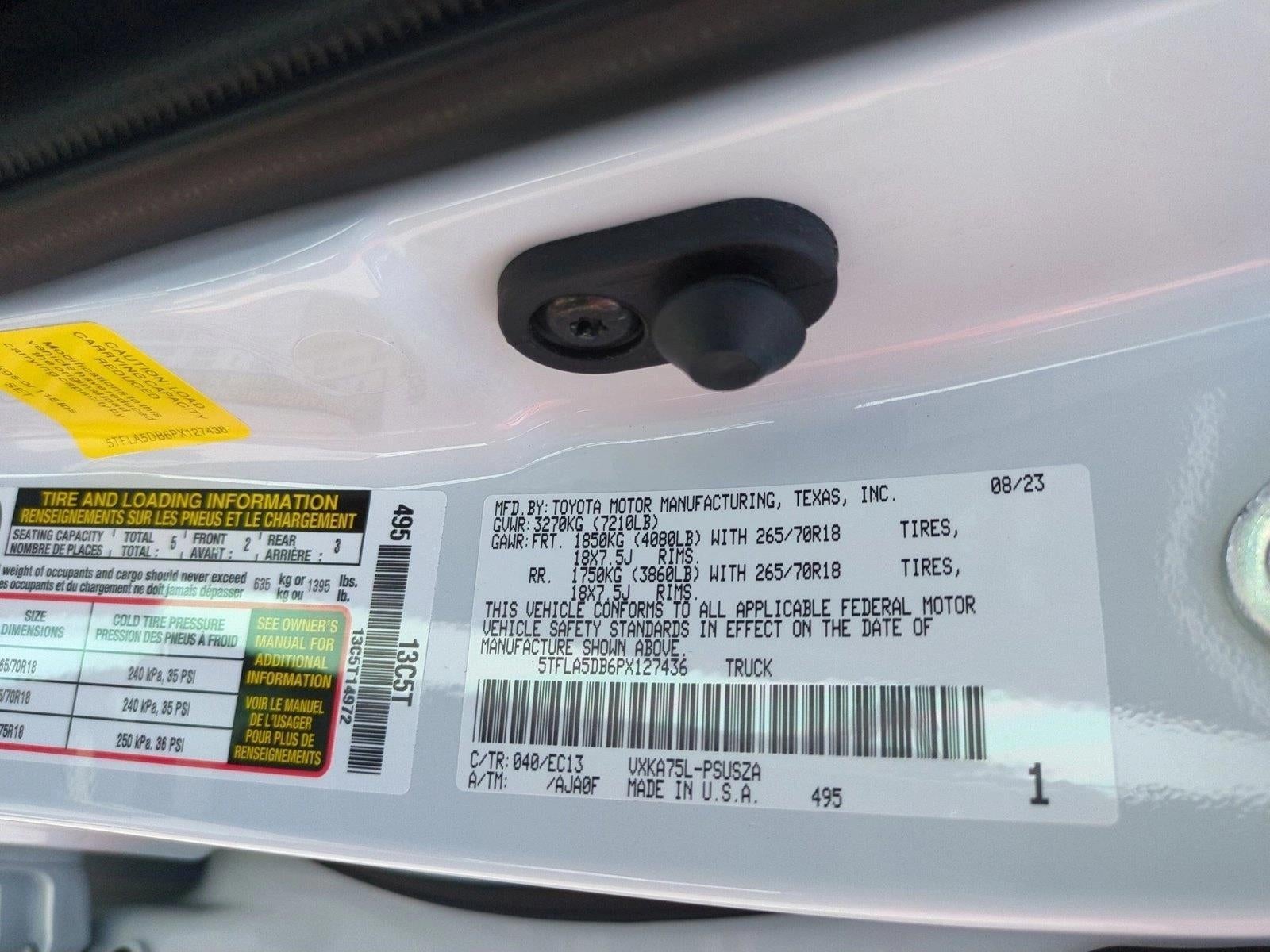2023 Toyota Tundra 4WD 4WD SR5 CrewMax 5.5' Bed (SE)