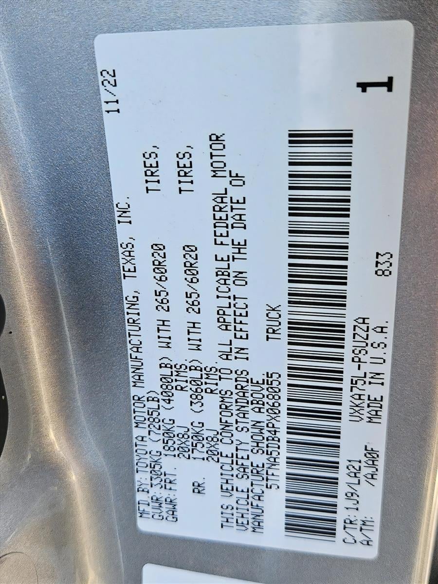 2023 Toyota Tundra 4WD 4WD Platinum CrewMax 5.5' Bed (Natl)