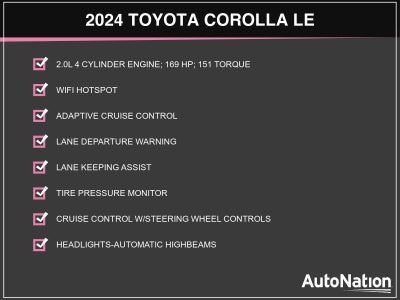 2024 Toyota Corolla LE CVT (Natl)