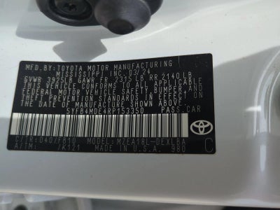 2024 Toyota Corolla LE CVT (Natl)