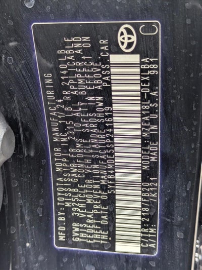 2025 Toyota Corolla LE CVT (Natl)