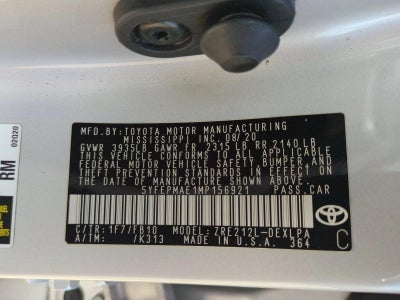 2021 Toyota Corolla LE CVT (Natl)