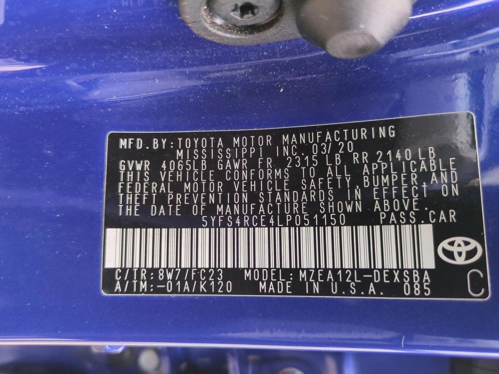 2020 Toyota Corolla SE CVT (Natl)