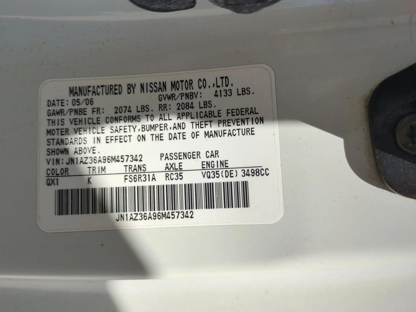 2006 Nissan 350Z 2dr Roadster Touring Manual