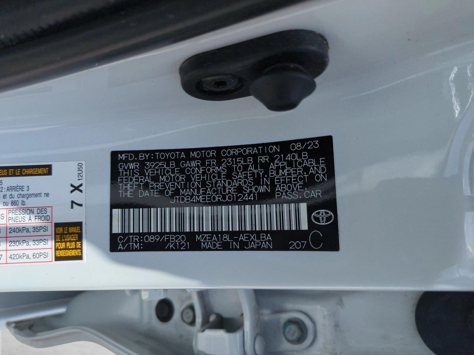 2024 Toyota Corolla LE CVT (Natl)