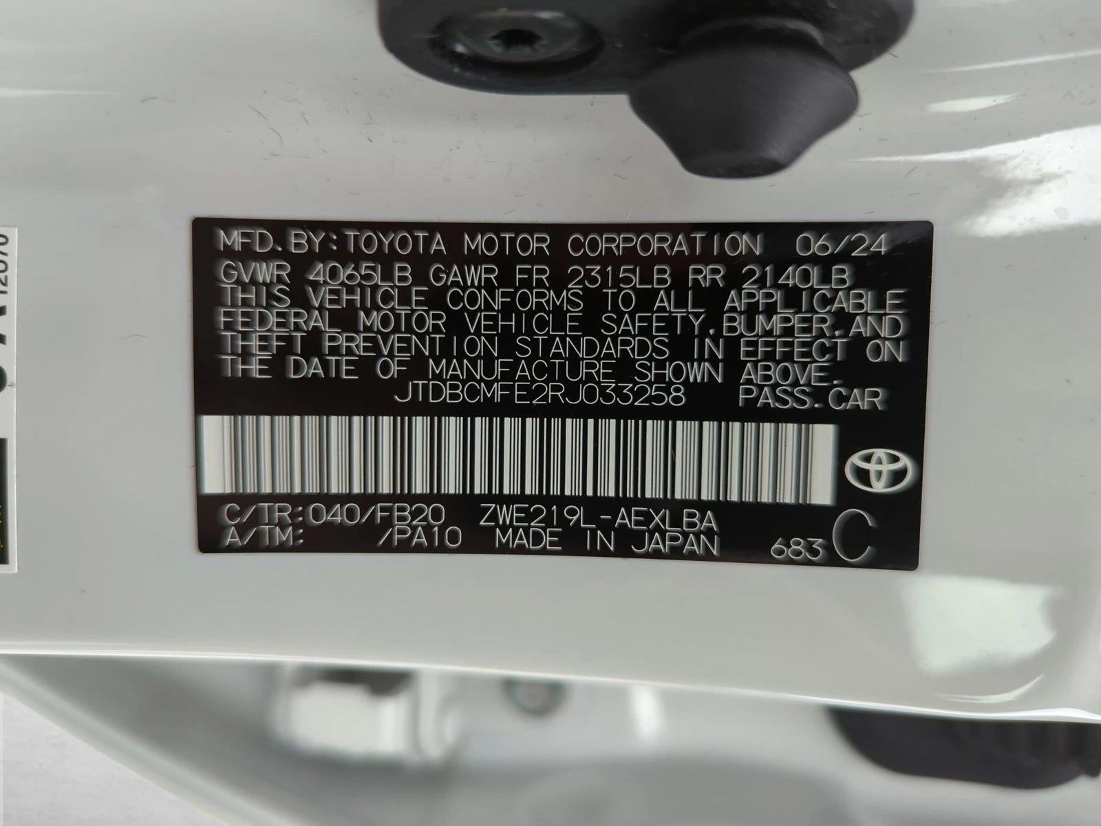 2024 Toyota Corolla Hybrid LE FWD (Natl)